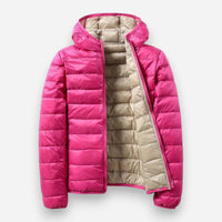 Wendbare Übergangsjacke für Damen mit Kapuze – Rosa