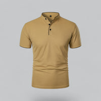 Fionn | Herren Poloshirt mit Stehkragen Kurzarm – Khaki