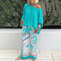 Eloise - Modisches Blusen-Hosen-Set für Damen – Grün