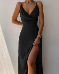 Irelynn | Leichtes Sommer-Maxikleid – Schwarz