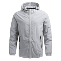 Oleg – Langärmelige Kapuzen Jacke Mit Reißverschluss – Weiß
