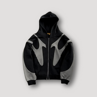 Peter | Herren Trendiger Flammen Kapuzenpullover – Schwarz