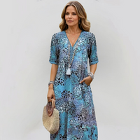 FRANCESCA  | Lebhaftes Sommerkleid – Blau