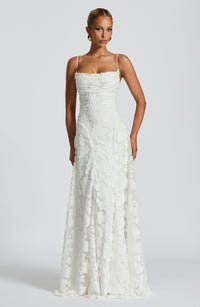 Veya - Glänzendes Abendkleid – Elfenbein