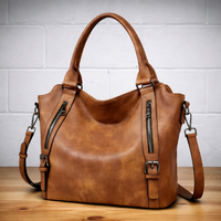 Franka | Damen Schultertasche mit Verstellbarem Riemen – Braun
