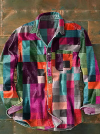 Franz | Herren Langarm Patchwork Hemd – Rosa