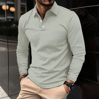 Frederik | Herren Langarm-Poloshirt – Grau