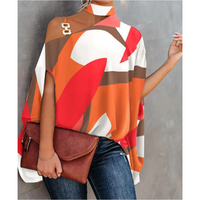 Frederika | Damen Asymmetrische Schulterfreie Bluse – Orange