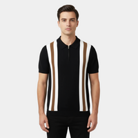 Raphael | Weiter Kragen Regular-Fit Poloshirt – Schwarz