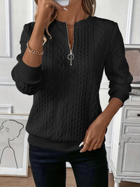 Freya | Weicher Rundhals Strickpullover – Schwarz