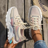 Friederike | Damen Atmungsaktive Mesh Sneaker – Beige