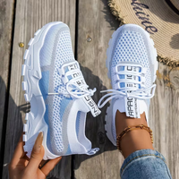 Friederike | Damen Atmungsaktive Mesh Sneaker – Blau
