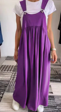 HELGA - KASUAL-KLEID MIT TRÄGERN – Lila