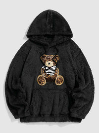 Teddy - wärmerer winter-hoodie – Schwarz