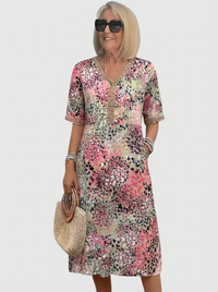Nerida - Leichtes Midikleid – Beige