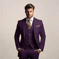 Georg | Herren Dreiteiler Anzug festlich – Lila