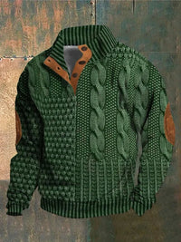 Heiko | Bedruckter wärmender Pullover – Grün