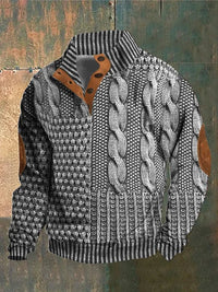 Heiko | Bedruckter wärmender Pullover – Grau