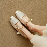 Clara® | Mestelle Leder Mary Janes – Beige