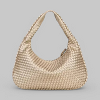 Geräumige Damenhandtasche | Moderne – Gold