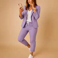 Aletha - Eleganter Damenblazer mit Hose – Violett