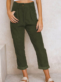 Savanna Cord Pants – Oliv
