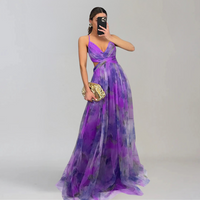 GIADA  | Leichtes Kleid mit floralem Muster – Violett