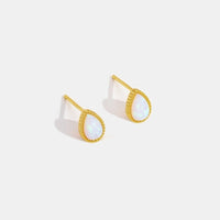 Goldene Tropfen-Opalsteine Ohrringe – Gold