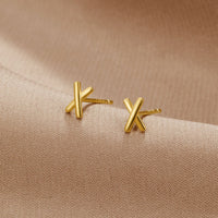 Graffiti X Ohrstecker – Gold