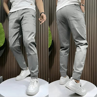 Leon | Premium Herren Cargo-Stretchhose – Hellgrau