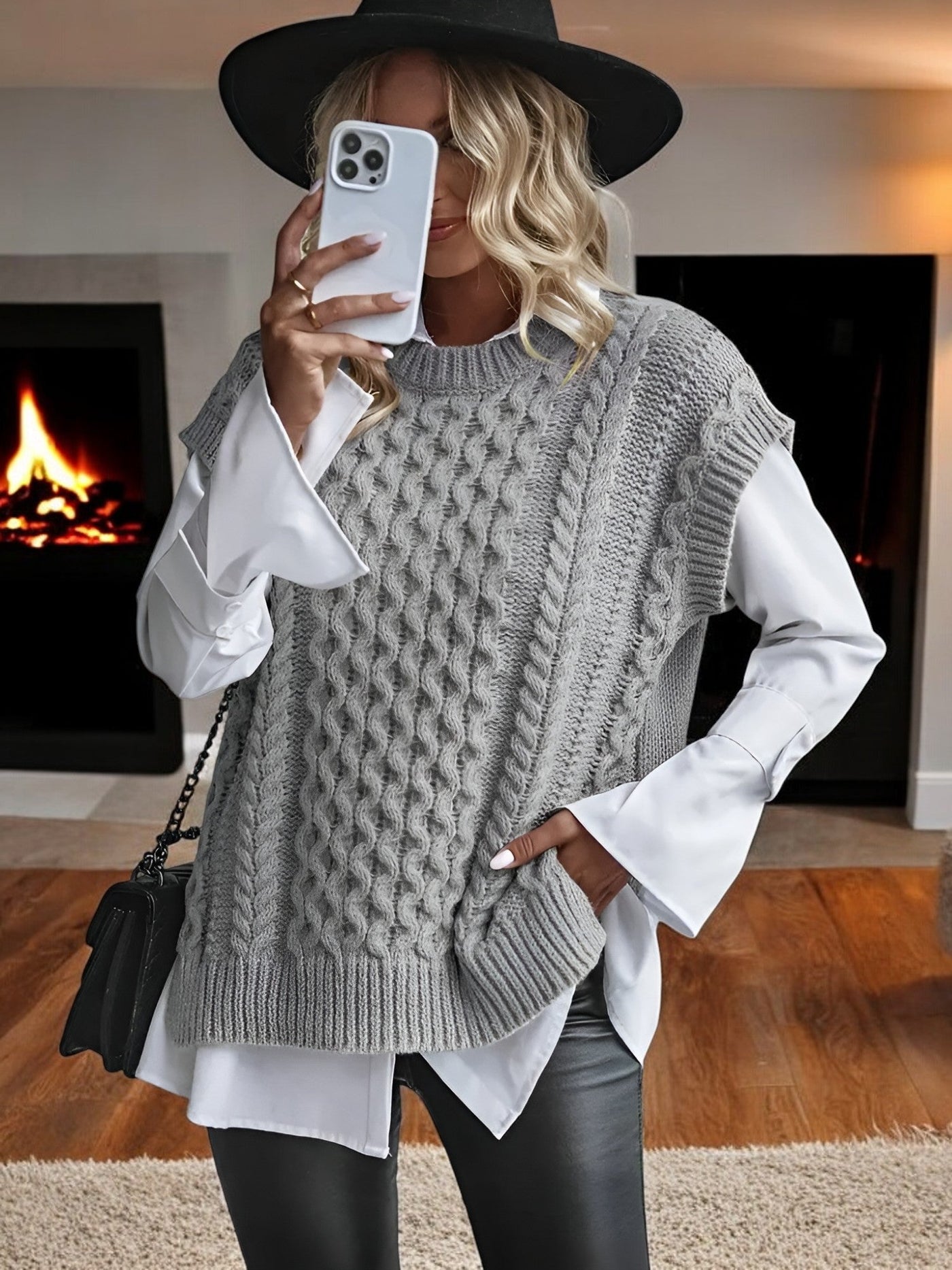 Vivien - Ärmelloses Stricktop