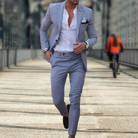 ROLF - SET BLAZER UND SCHMALE HOSE – Grau