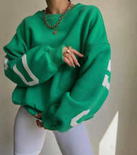 Olea - Gemütlicher Oversized Pullover – Grün