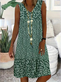 Briar™ - Ärmelloses Blumenkleid – Grün