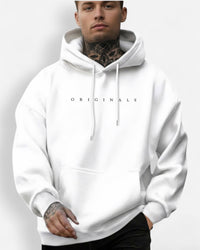 Hooded Sweatshirt Pullover für Herren – Weiß