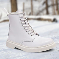 Lincoln™ - Hochgeschnittene Lederstiefel – Aus Weiß