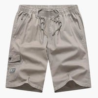 Lässige, sportliche Herren-Shorts mit Cargotasche und modernem Look – Hellgrau
