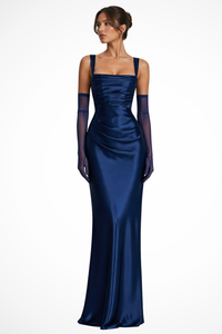 Helene | Damen Elegantes Maxi Abendkleid – Marine