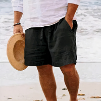 Herren atmungsaktive Strandshorts | Kurze – Schwarz
