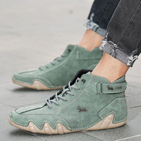 Herren bequeme Stiefeletten | Barfuß – Grün