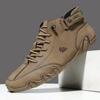 Herren bequeme Stiefeletten | Barfuß – Khaki