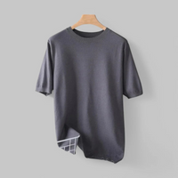 Herren bequemes klassisches T-Shirt | Kurzarm – Grau