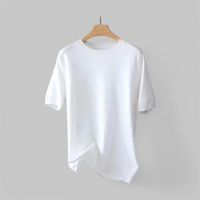 Herren bequemes klassisches T-Shirt | Kurzarm – Weiß