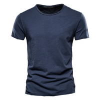 Herren bequemes Sommer-T-Shirt | kurzarm – Blau
