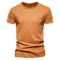 Herren bequemes Sommer-T-Shirt | kurzarm – Orange