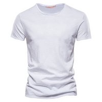 Herren bequemes Sommer-T-Shirt | kurzarm – Weiß