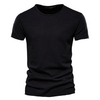 Herren bequemes Sommer-T-Shirt | kurzarm – Schwarz