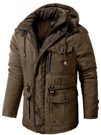 Herren dicke Outdoor-Winterjacke | Warme – Braun