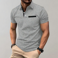 Herren edles Poloshirt | Kurzarm – Hellgrau