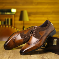 Herren elegante Oxford-Anzugschuhe | Anzug – Braun